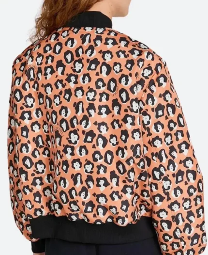 Emily Cooper Leopard Bomber Jacket