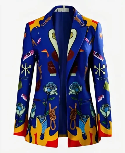 Harley Quinn Birds of Prey Blue Blazer