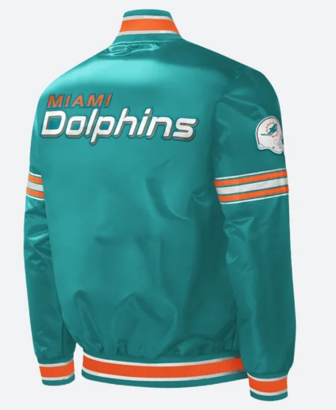 Miami Dolphins Varsity Jacket Back Image