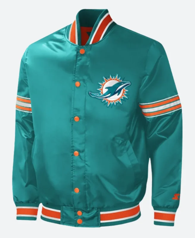 Miami Dolphins Varsity Jacket Front Image