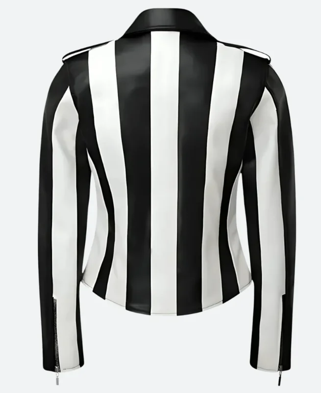 Michael Keaton Beetlejuice Leather Jacket Back Image