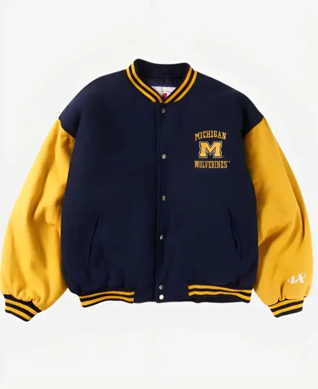 Michigan Wolverines Football Varsity Jacket Front Image