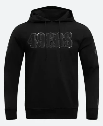 San Francisco 49ers Black Hoodie Front Image