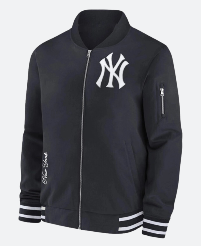 New York Yankees Black Bomber Jacket - Image 1