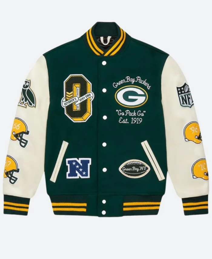 OVO X Green Bay Packers Varsity Jacket