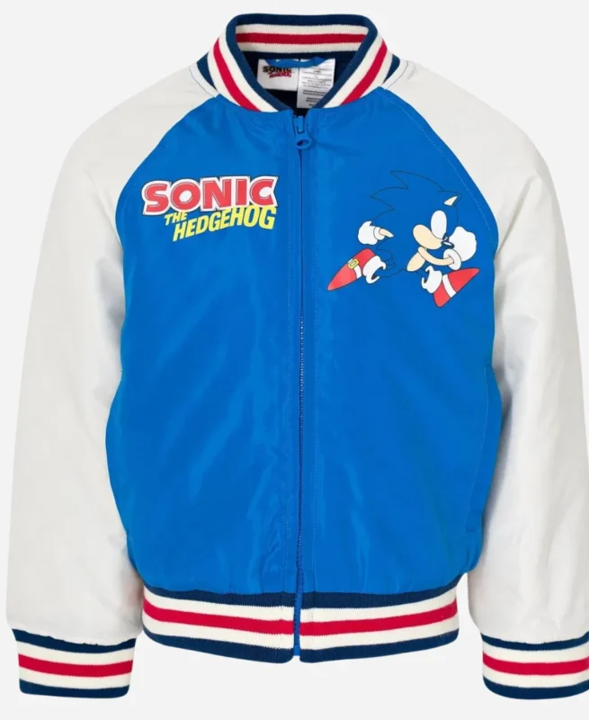 Sonic The Hedgehog Varsity Jacket Front Image