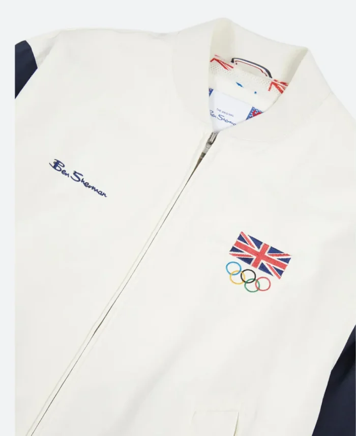 Team GB White Bomber Jacket