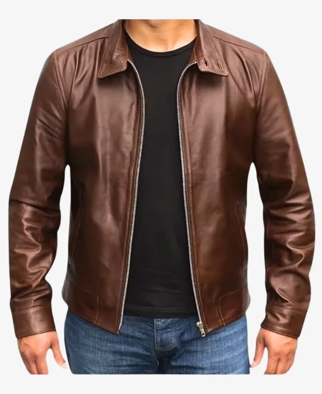 Michael Fassbender X Men Leather Jacket Front Image