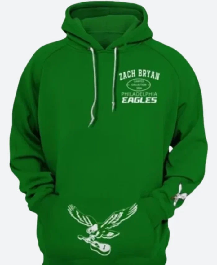 Zach-Bryan-Philadelphia-Eagles-Green-Hoodie-Front-Image.webp