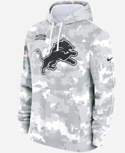 Detroit Lions Salute To Service Camo Hoodie