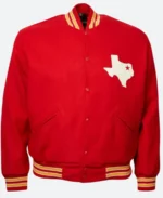 Dallas Texans Travis Kelce Varsity Jacket Front Image