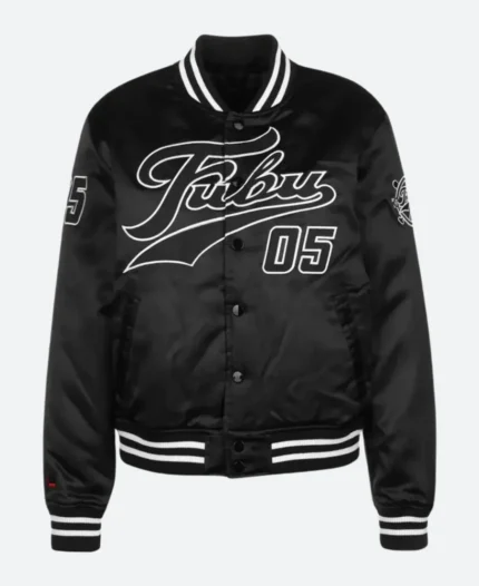 FUBU Black Bomber Jacket Front Image