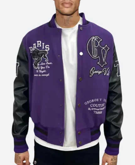 George Vs Panther Varsity Jacket Front Image