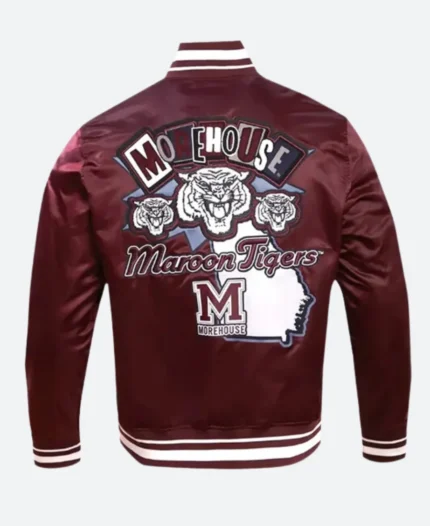 Morehouse College Maroon Tigers Jacket Back ImaGE