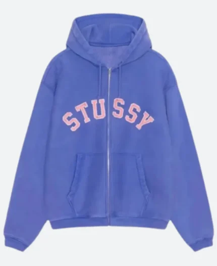 Stussy Faded Graphic Zip Up Hoodie