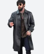 Zayn Malik US Open Leather Trench Coat Actor Image
