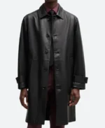 Zayn Malik US Open Leather Trench Coat Full Image