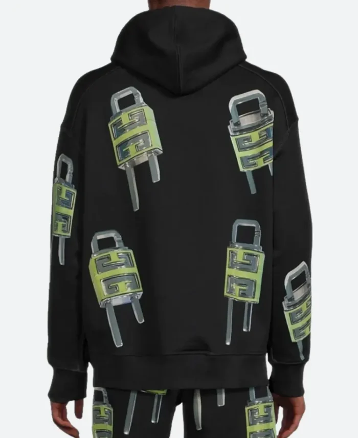 ASAP Rocky Givenchy Oversized 4G Lock Print Hoodie