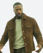 Aldis Hodge Detective Alex Cross Suede Leather Jacket Actor & Character Image