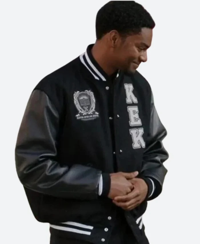 All American Homecoming JR KEK Varsity Jacket Close Up Image