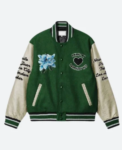 Awake NY X White Carhartt Varsity Jacket Front Image