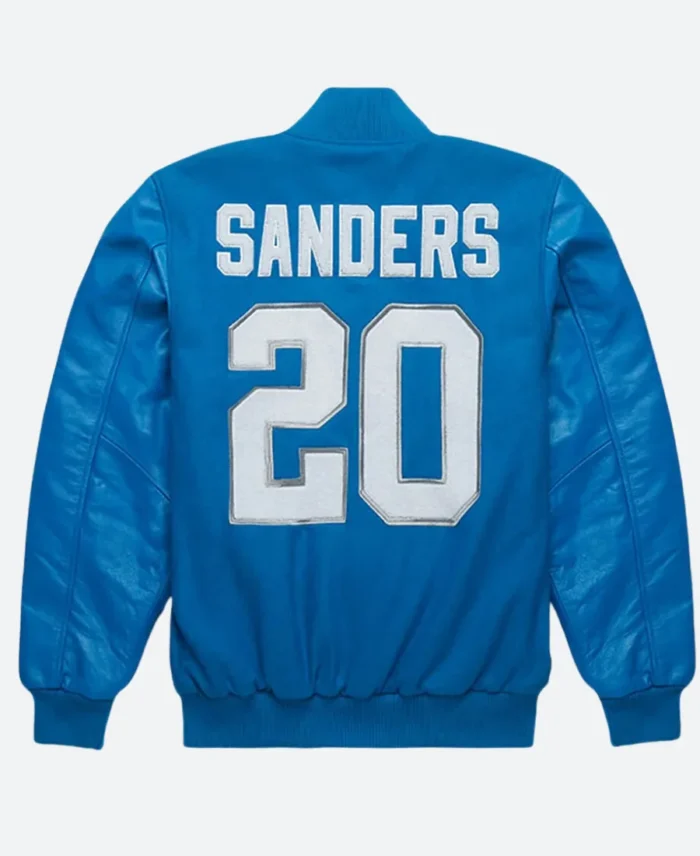 Barry Sanders Detroit Lions Jacket Back Image