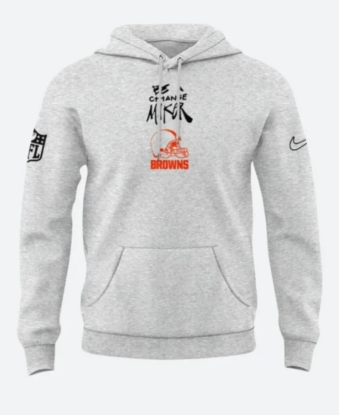 Be A Change Maker Cleveland Browns Hoodie Front Image