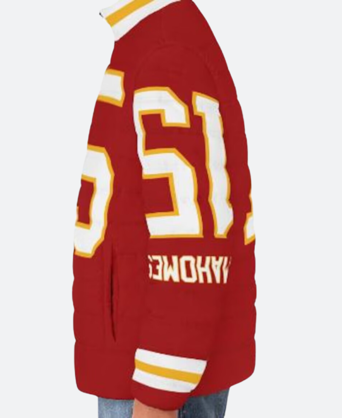 Brittany Mahomes KC Cheifs Puffer Jacket Side Image