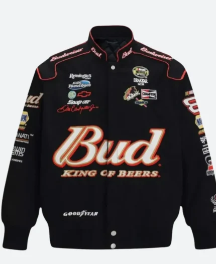 Budweiser King Of Beers Vintage F1 Racing Jacket Front Image