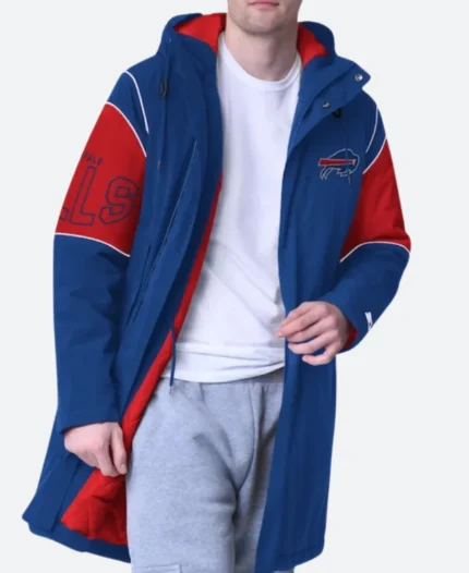 Buffalo Bills Dynasty Polyfill Stadium Coat Front Image