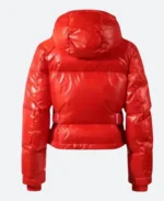 Caitlin Clark Chiefs Vs Texan Games Puffer Jacket Back Image