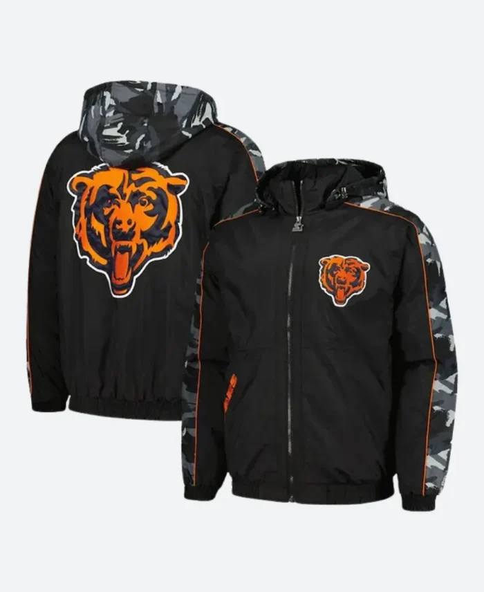 Chicago Bears Thursday Night Gridiron Hooded Jacket Front & Back Image