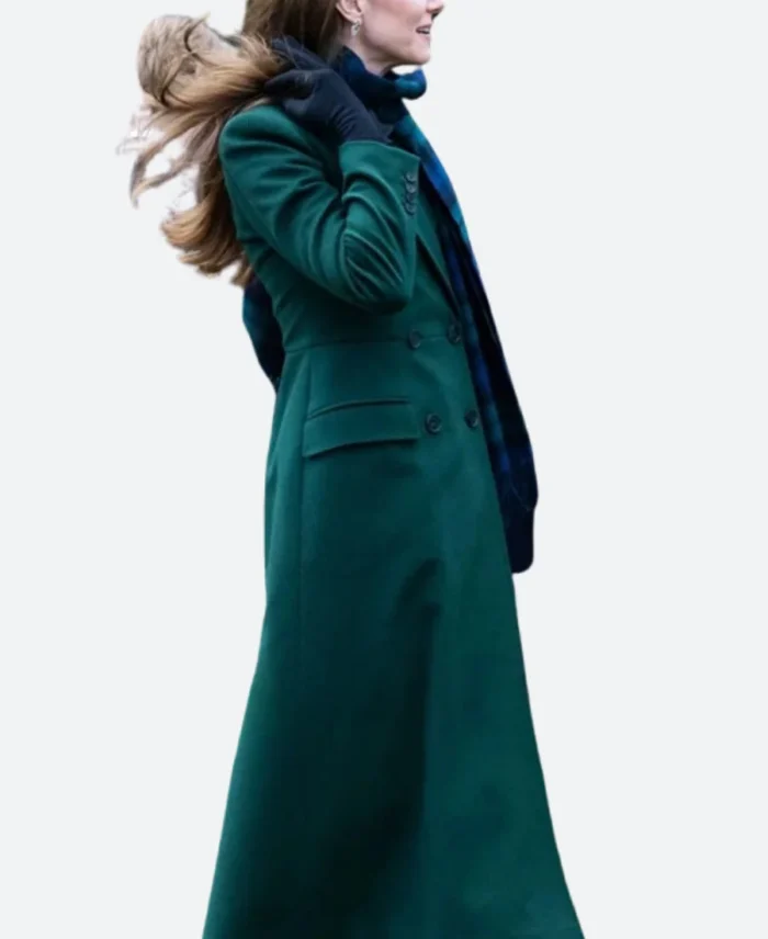 Christmas Service Kate Middleton Trench Coat Side Image