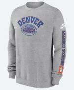 Denver Broncos Charcoal Rewind Club Sweatshirt Front Image