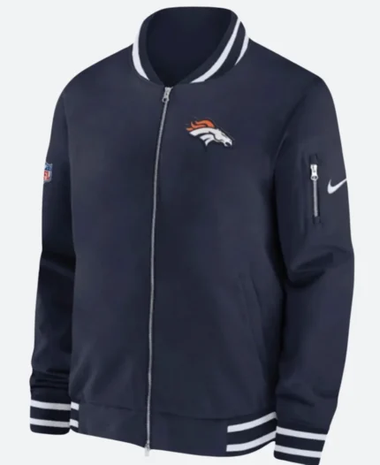 Denver Broncos Sideline Coach Bomber Jacket Front Image