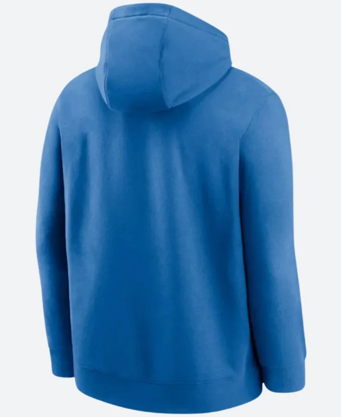 Detroit Lions Blue Rewind Club Hoodie Back Image