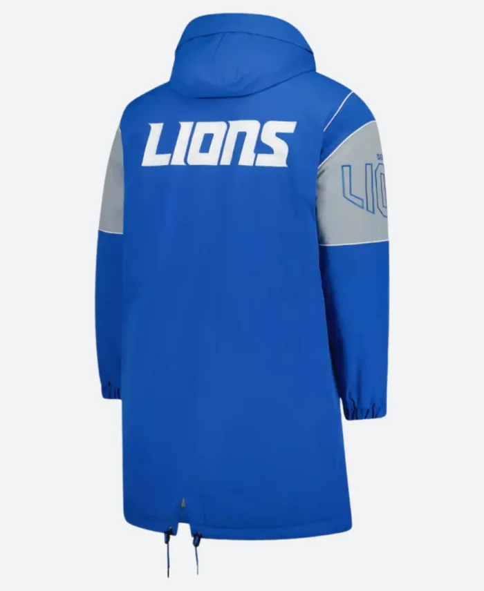 Detroit Lions Dynasty Polyfill Stadium Jacket Back Image