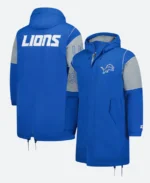 Detroit Lions Dynasty Polyfill Stadium Jacket Front & Back image