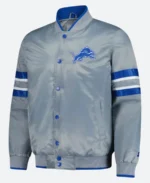 Detroit Lions Silver Scout II Varsity Jacket Front Image