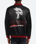 Dodge II SRT Hellcat Black Varsity Jacket Back Image