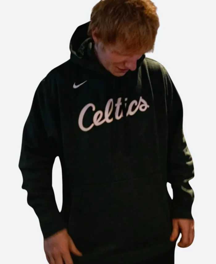 Ed Sheeran Boston Celtics Hoodie Black Front Image