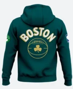 Ed Sheeran Boston Celtics Hoodie Green Back Image