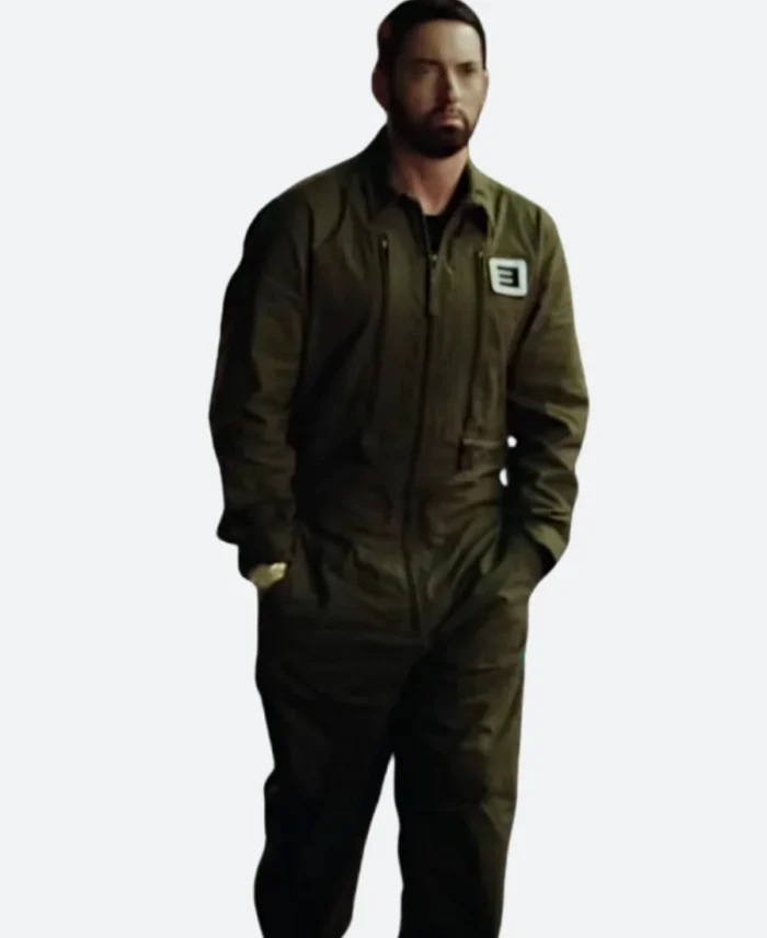 Eminem Tobey Hip Hop Song Green Jumpsuit Front Image