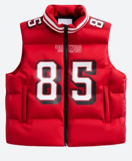 George Kittle SF 49ers Off Season Puffer Vest Front Image