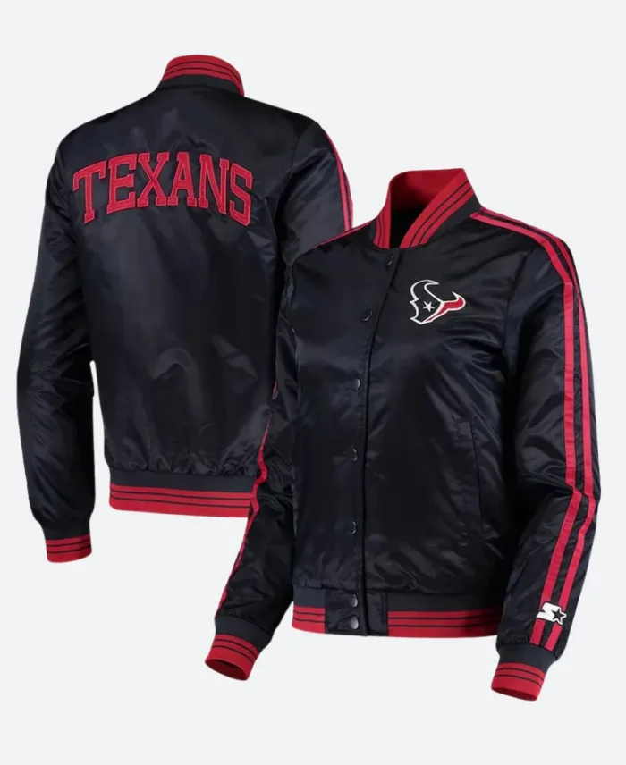 Houston Texans Overtime Varsity Jacket Front & Bacak Image