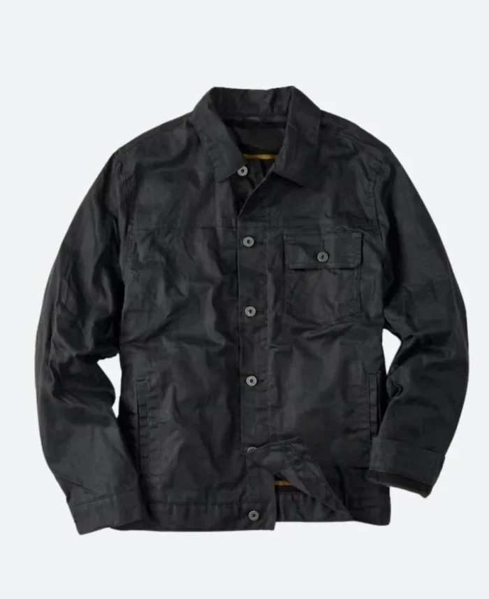 Huckberry X Flint and Tinder Trucker Jacket Black Front Image