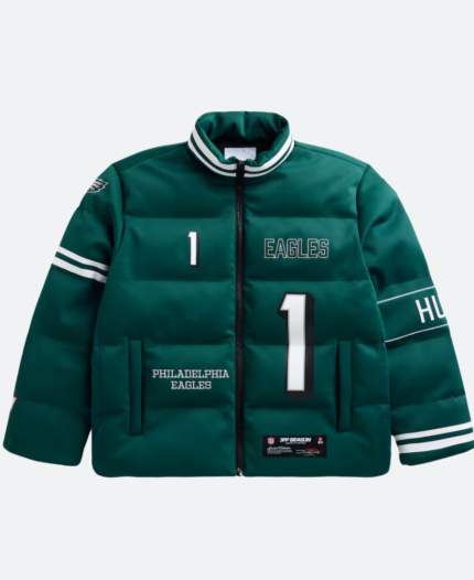 Jalen Hurts Philadelphia Eagles Off Season Puffer Jacket Front Image