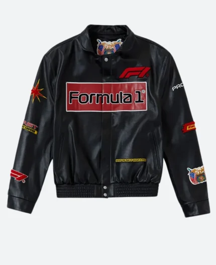 Jeff Hamilton x Formula 1 x PacSun Leather Racing Jacket Front Image