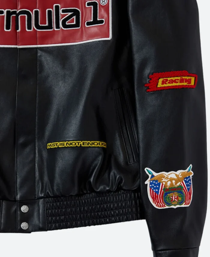 Jeff Hamilton x Formula 1 x PacSun Leather Racing Jacket Shoulder Image