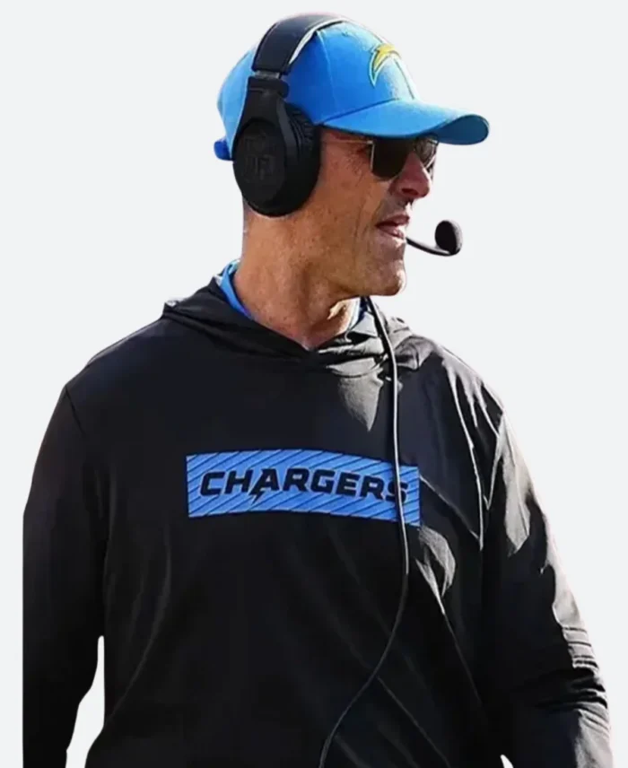 Jim Harbaugh Los Angeles Chargers Hoodie Close Image